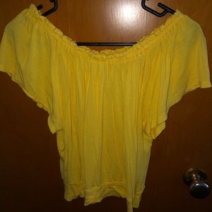 Yellow Off-the-Shoulder Top